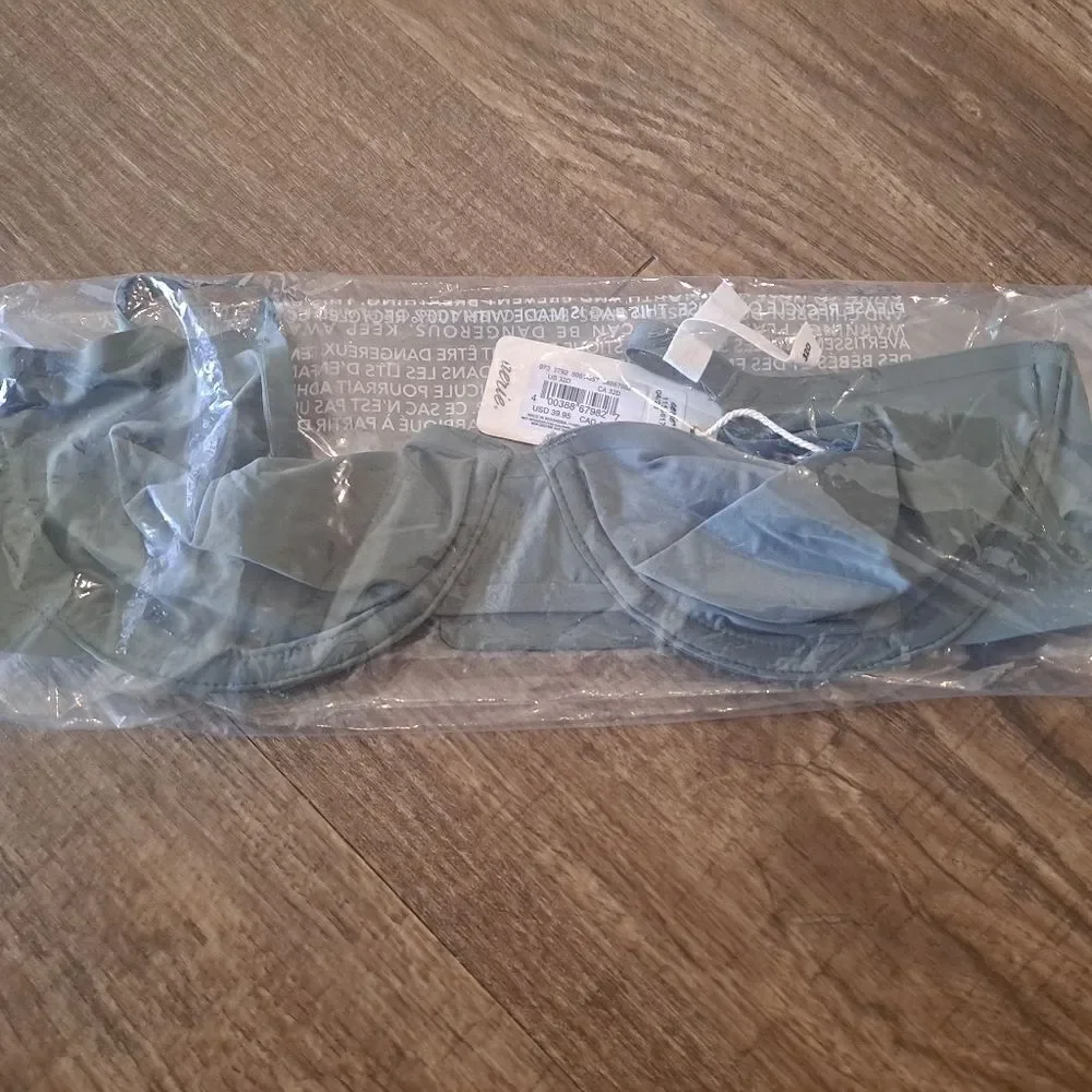 Aerie SMOOTHEZ Full Coverage Unlined Underwire Bra; Dark Green NWT